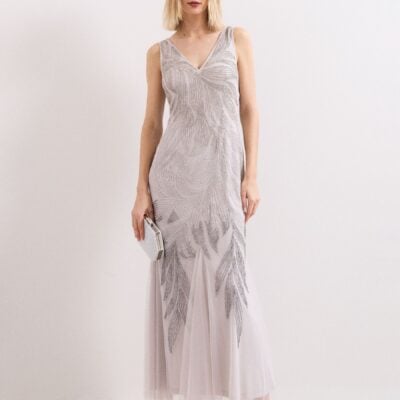 Phase Eight Metallic Reina Beaded Dress