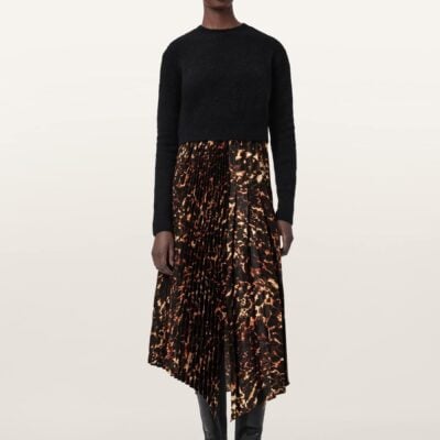 AllSaints Brown Jax Pardus Dress