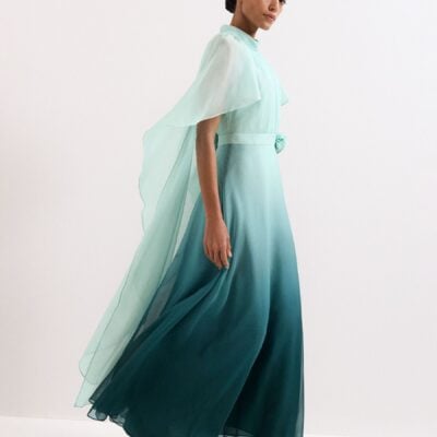 Phase Eight Blue Aspen Cape Dress