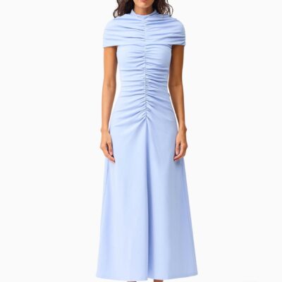 Elliatt Blue Valencia Cape Sleeve Maxi Dress