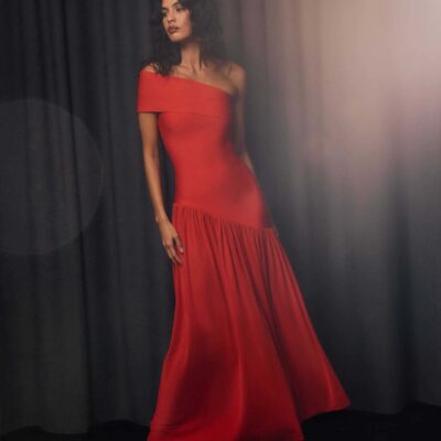 Elliatt Red Jesselle Asymmetrical Bandage Dress