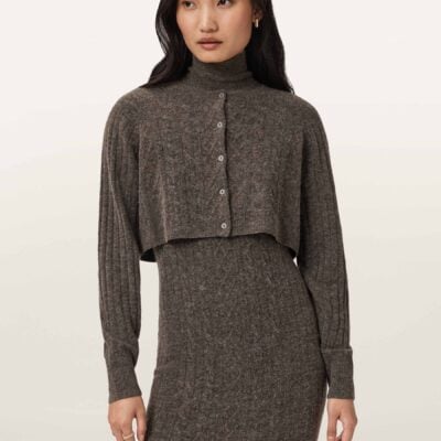 AllSaints Brown Sabine Dress