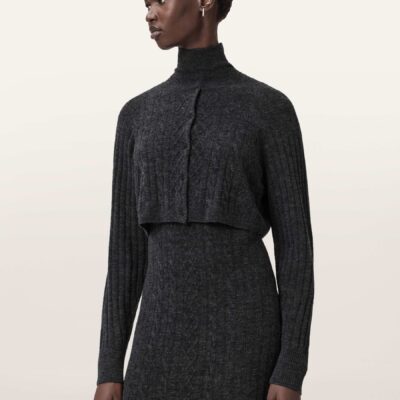 AllSaints Grey Sabine Dress