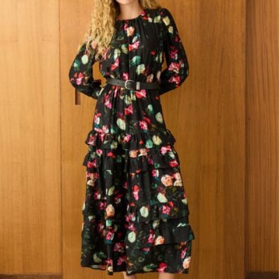 Baukjen Black Natasha Printed Maxi Dress