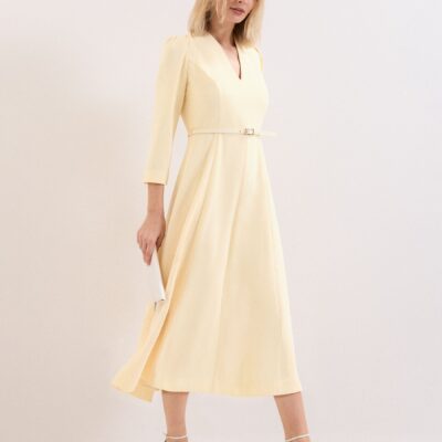 Phase Eight Yellow Danielle Midi Dress