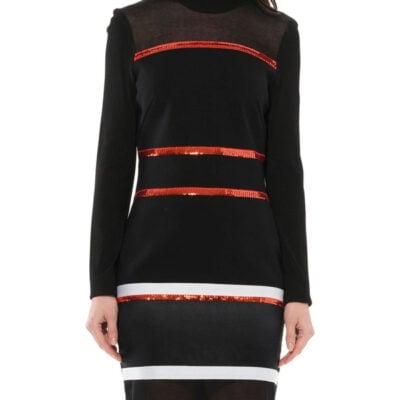 Givenchy Long Dress in Black/red/white Black / Xs