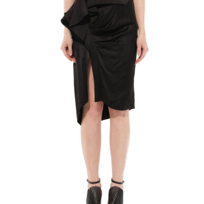 Givenchy Satin Skirt in Black / 36
