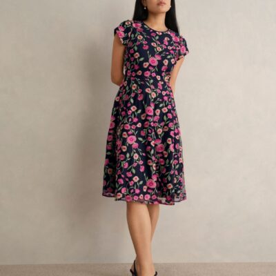 Hobbs Blue Petite Tia Dress