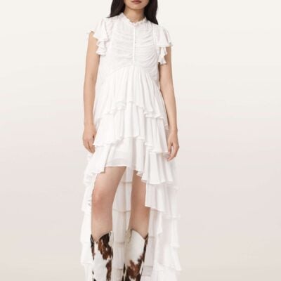 AllSaints White Shaela Dress