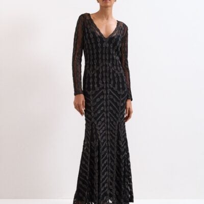 Phase Eight Black Marie Tapework Dress