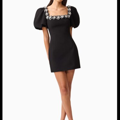Elliatt Black Marina Sleeve Mini Dress