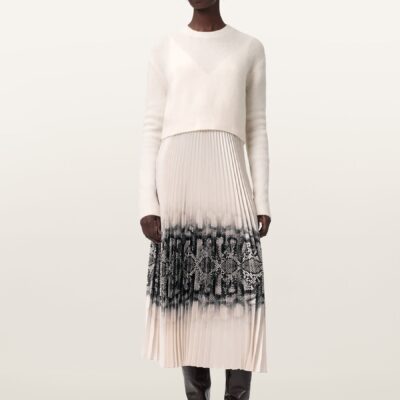 AllSaints White Curtis Ophis Dress