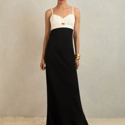 Atelier Black Sylvie Atelier Colour-Block Maxi Dress