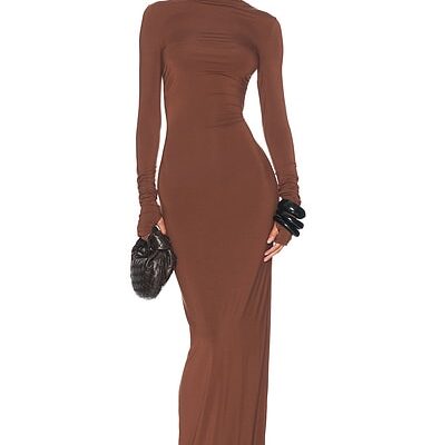 Helsa Jersey Backless Maxi Dress