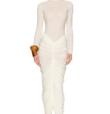 Helsa The Super Sheer Ruched Dress