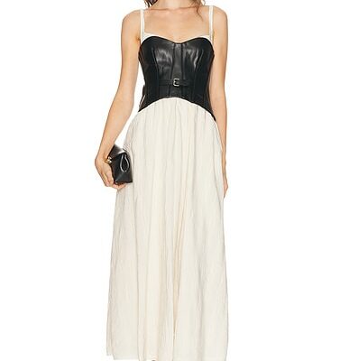SIMKHAI Cortland Belted Bustier Dress