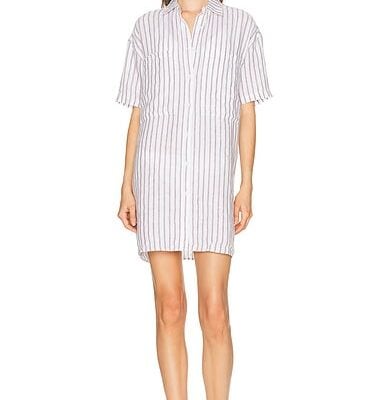 Left On Friday Getaway Shirt Mini Dress