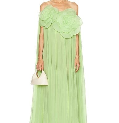 LEO LIN Jaclyn Draped Floor Length Dress