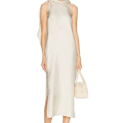 Loulou de Saison Susan Twisted Collar Dress