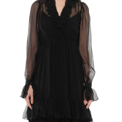 Givenchy Long Sleeve Dress in Black / 36