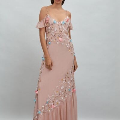 Raishma Embellished Floral Maxi Dress