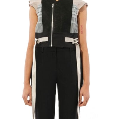 Rick Owens Nymph Biker Leather in Black/white Black / 38