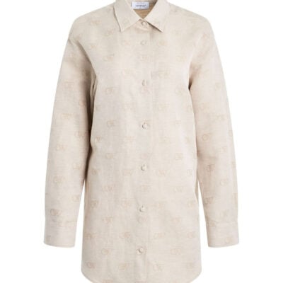 Off-White Linen Jacquard Overshirt