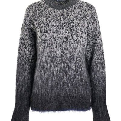 Off-white Fuzzy Mohair Arrow Knitwear in Dark Grey / It 38