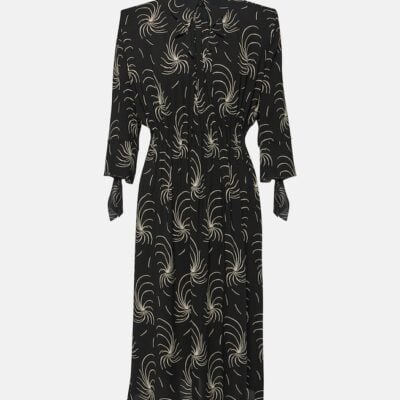 Prada Printed Ruched Shirt Dress