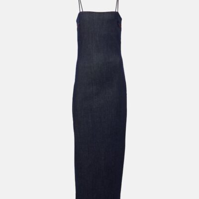 Alaïa Denim Midi Dress