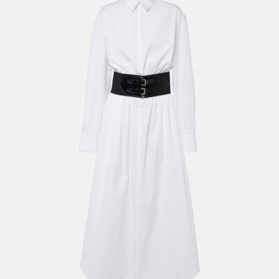 Alaïa Cotton Poplin Shirt Dress