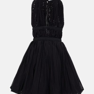 Alaïa Deesse Cotton-Blend Minidress