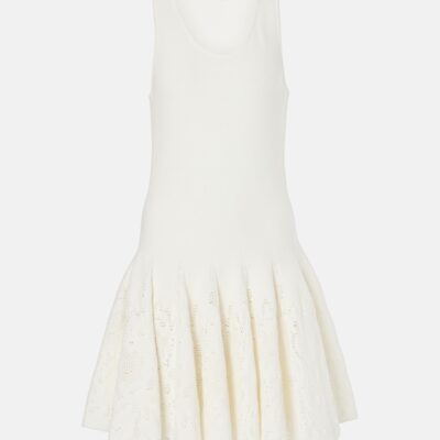 Alaïa Skater Cotton Lace Minidress