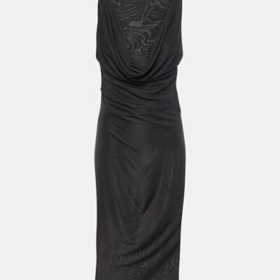 Saint Laurent Draped Midi Dress