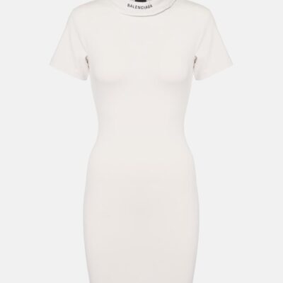 Balenciaga Cotton-Blend Jersey Minidress