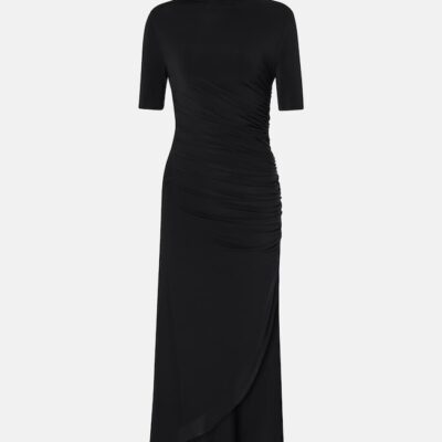 Alaïa Draped Asymmetric Midi Dress
