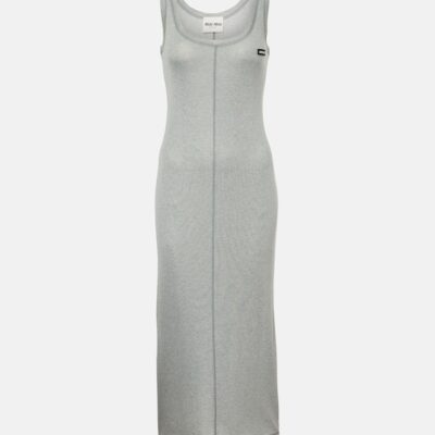Miu Miu Knitted Silk Midi Dress