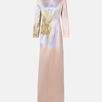 Dries Van Noten Sequined Cotton And Silk Gown