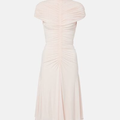 Alaïa Ruched Jersey Midi Dress