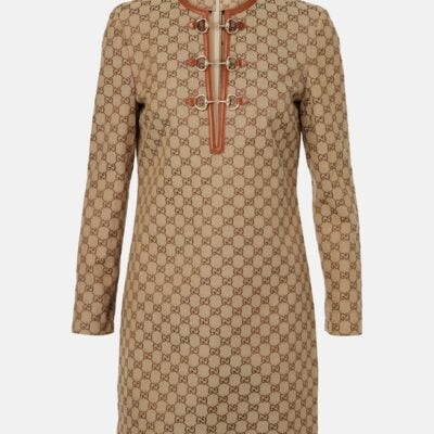 Gucci Horsebit Gg Canvas Minidress