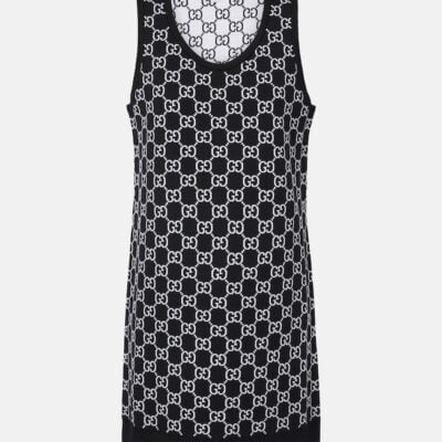 Gucci Gg Wool-Blend Jacquard Minidress