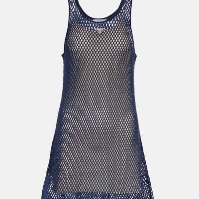 Prada Cotton Mesh Minidress