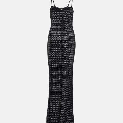 Saint Laurent Pointelle Maxi Dress
