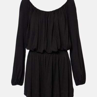 Saint Laurent Draped Jersey Minidress