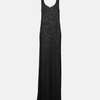 Saint Laurent Lamé Maxi Dress
