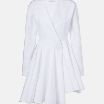 Alaïa Asymmetric Cotton Minidress