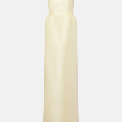 Prada Strapless Silk Satin Gown