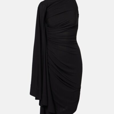 Bottega Veneta Embellished Draped Jersey Midi Dress