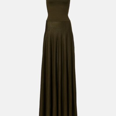 Alaïa Linen-Blend Bustier Dress