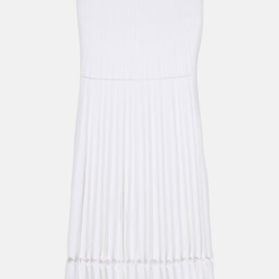 Alaïa Plissé Pointelle Minidress
